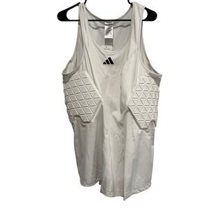 NWT Adidas Padded Football Tank Top 3XLT Mens White AEROREADY Sleeveless Shirt